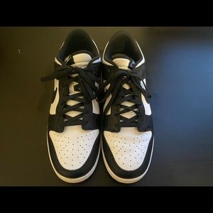 Nike Mens Black White Dunk Lows Size 12